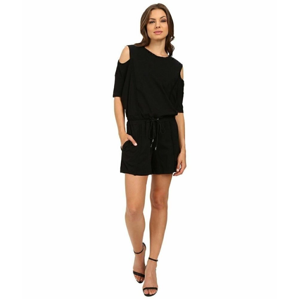 DIESEL Romper Black Knit Casual J-auril Cut Out Overalls Romper $198